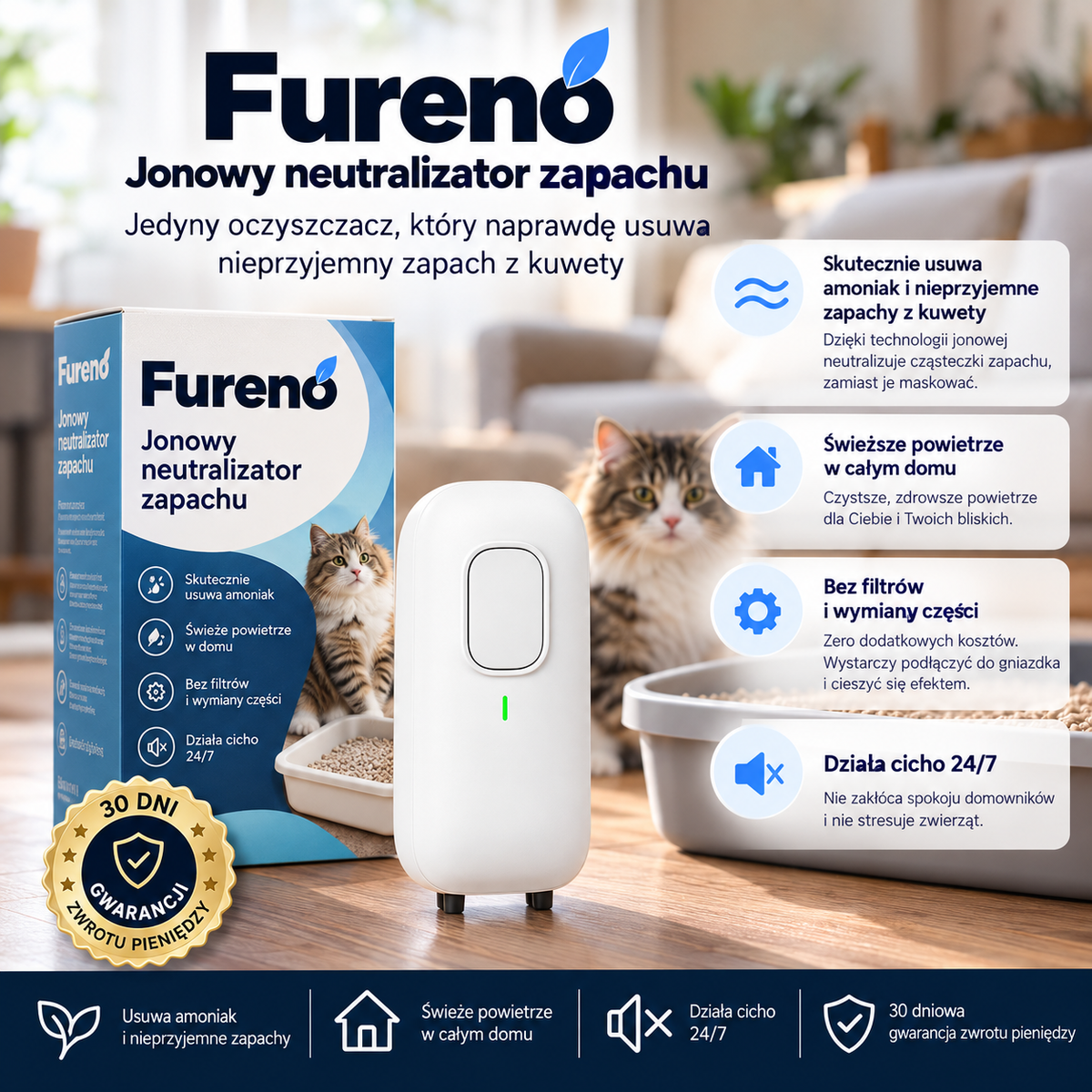 Fureno -jonowy neutralizator zapachu