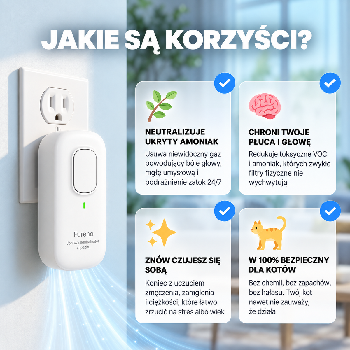 Fureno -jonowy neutralizator zapachu